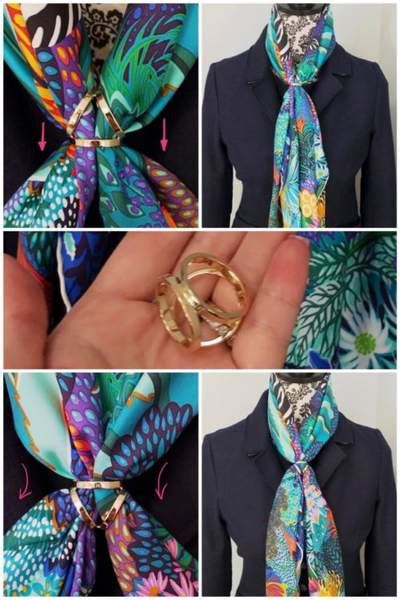 nouer foulard hermes avec anneau